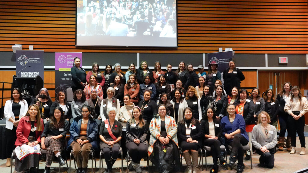 Group photo showcasing Indigenous women present at the event