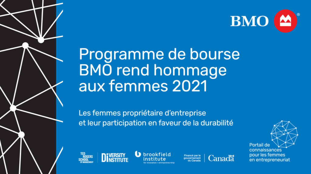 Le Programme de bourses « Célébrer les femmes » de BMO 2021.